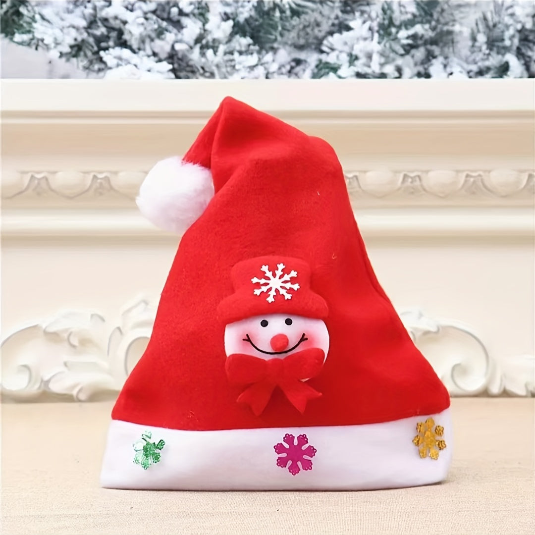 1pc Christmas Luminous Christmas Hat, Adult Cartoon Hat Old Man Snowman Hat, Christmas Small Gift Party Decoration for stocking stuffers