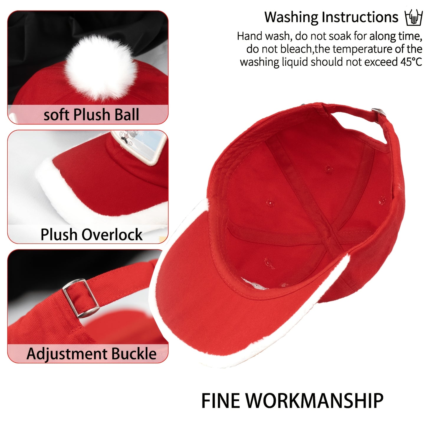 1pc Snowman Gnome Santa Baseball Cap Christmas Hats for Women Men'S Hat Red Xmas Hat for New Year Holiday Party