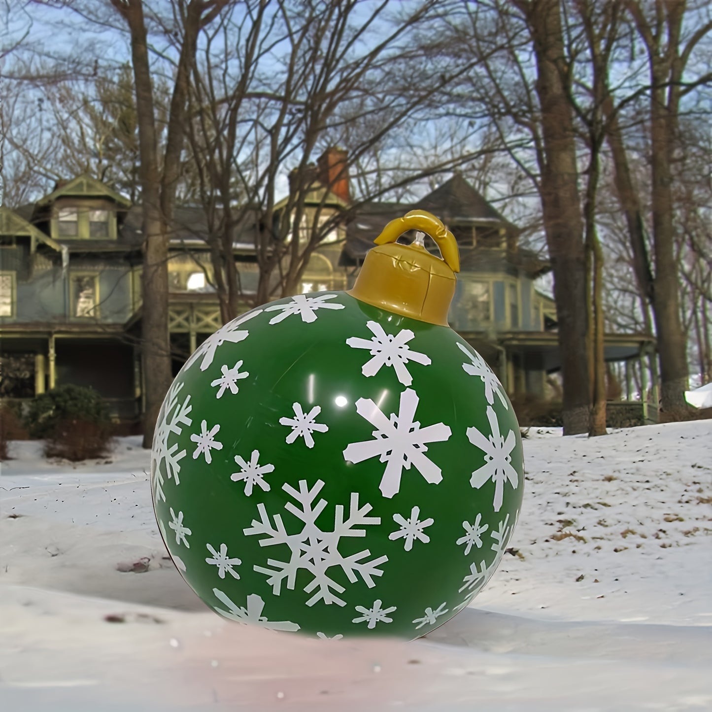 1pc 23.6 Inch Giant Inflatable Christmas Yard Decoration Balloon Ball Outdoor