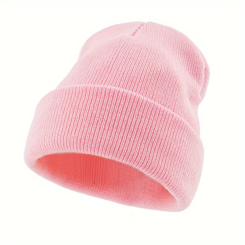 1pc Men's Warm and Cozy Solid Color Large Knitted Beanie - Skullies & Beanies with Elastic Fit for Outdoor Activities - Ideal Gift Choice for Winter