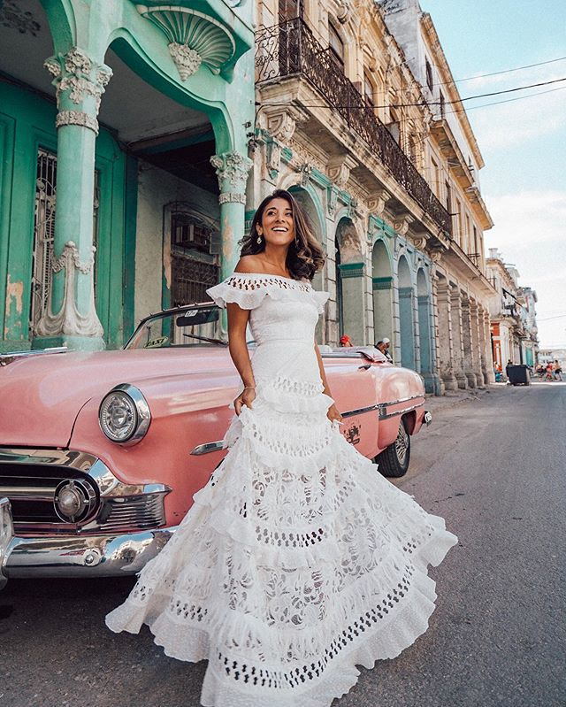VAKKV Cross-Border Summer New European and American Foreign Trade Women's Clothing off-Shoulder Ruffled Hollow-out Wide Hem Lace Dress Dress