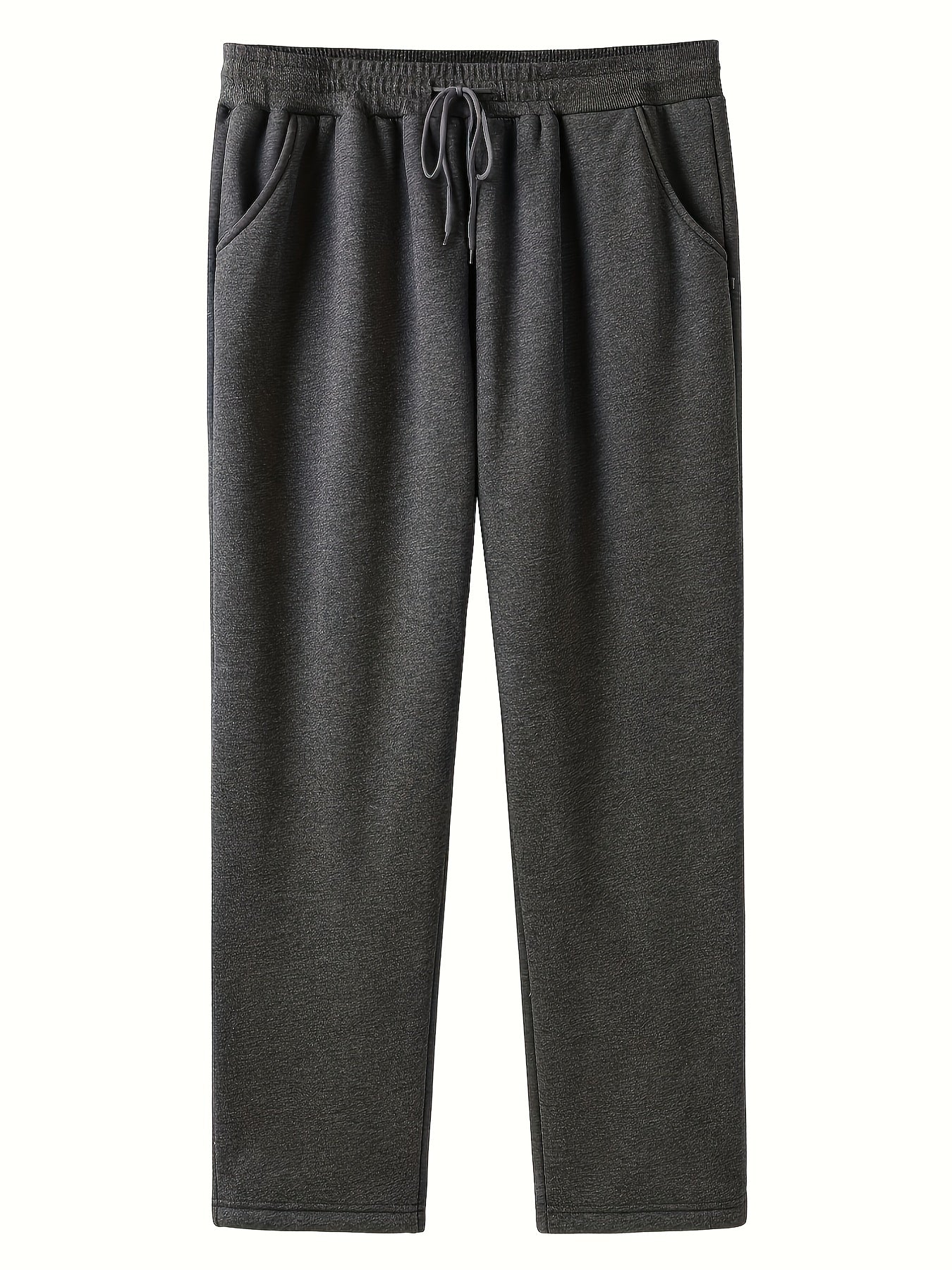 Plus Size Men's Comfortable Sports Casual Pants - Oversized Fashionable Design, Stretchy Fabric, Multiple Pockets, Perfect for Fall and Winter Seasons - Men's Clothing for Everyday Wear