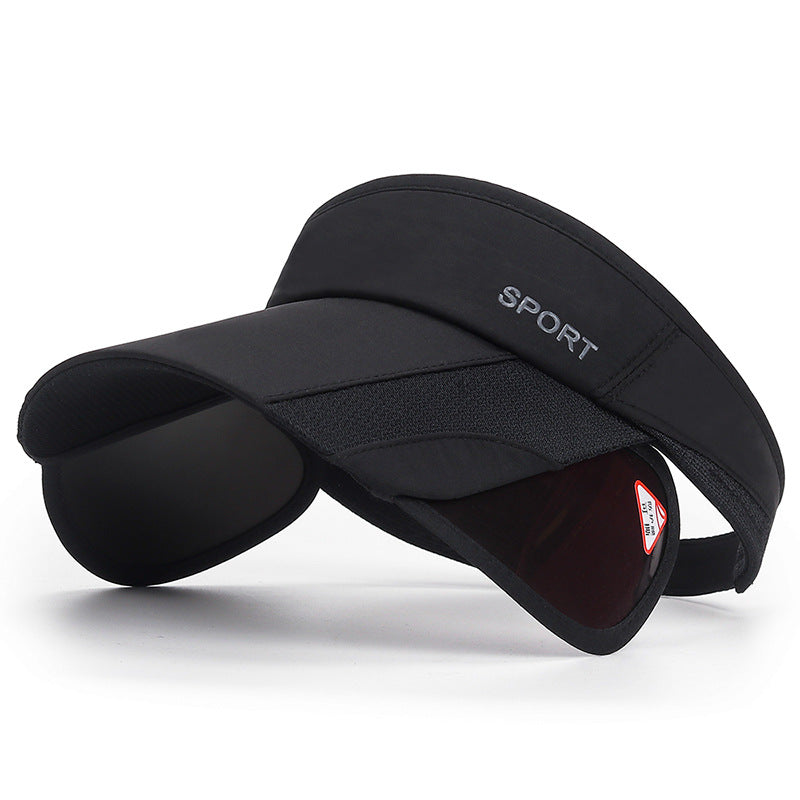 Quick-Fit Retractable Visor Cap - Wide-Brim Sunshade for Golf, Beach & Tennis - UV-Blocking, Ventilated, Anti-UV Protection - Ideal for Men & Womens Outdoor Adventures