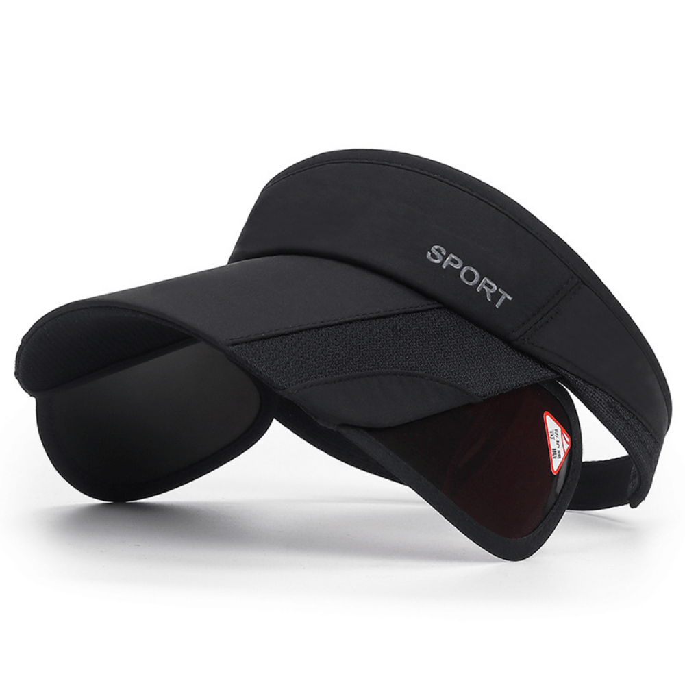 Quick-Fit Retractable Visor Cap - Wide-Brim Sunshade for Golf, Beach & Tennis - UV-Blocking, Ventilated, Anti-UV Protection - Ideal for Men & Womens Outdoor Adventures