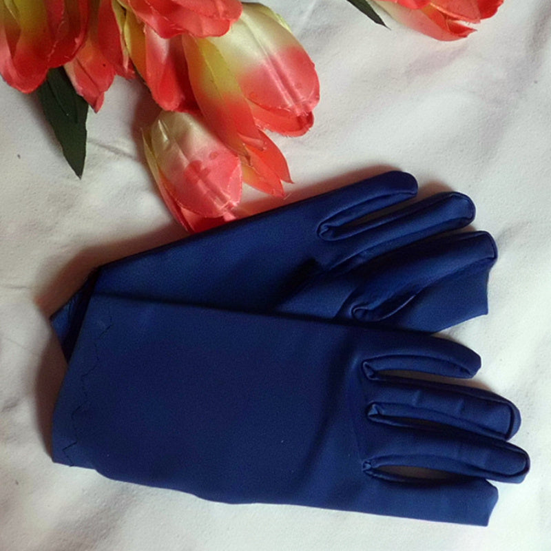 Minimalist Solid Color Etiquette Gloves Short Elastic Warm Split Finger Gloves Autumn Winter Casual Outdoor Riding Gloves