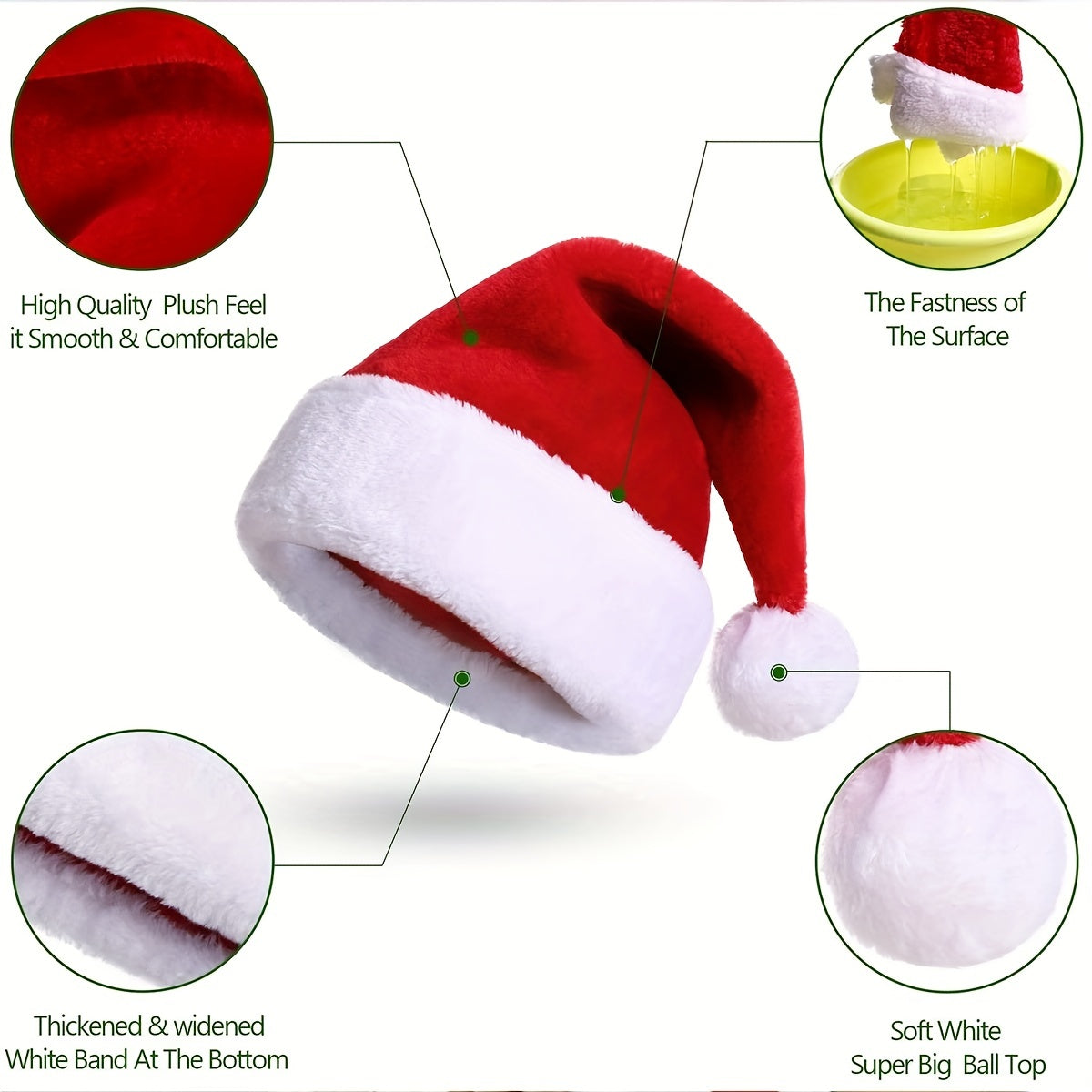 1pc Y2K Style Thickened Long Plush Christmas Hat - Breathable, Enlarged, Soft, and Warm Winter Hat for Christmas Decoration - Fun and Festive Holiday Accessory