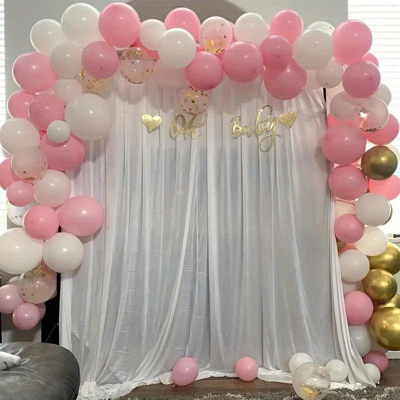40pcs, Pink White Confetti Latex Balloons, Wedding Decor, Birthday Party Decor, Anniversary Decor, Graduation Decor, Holiday Decor, Mother's Day Decor, Indoor Outdoor Decor, Home Decor, Room Decor