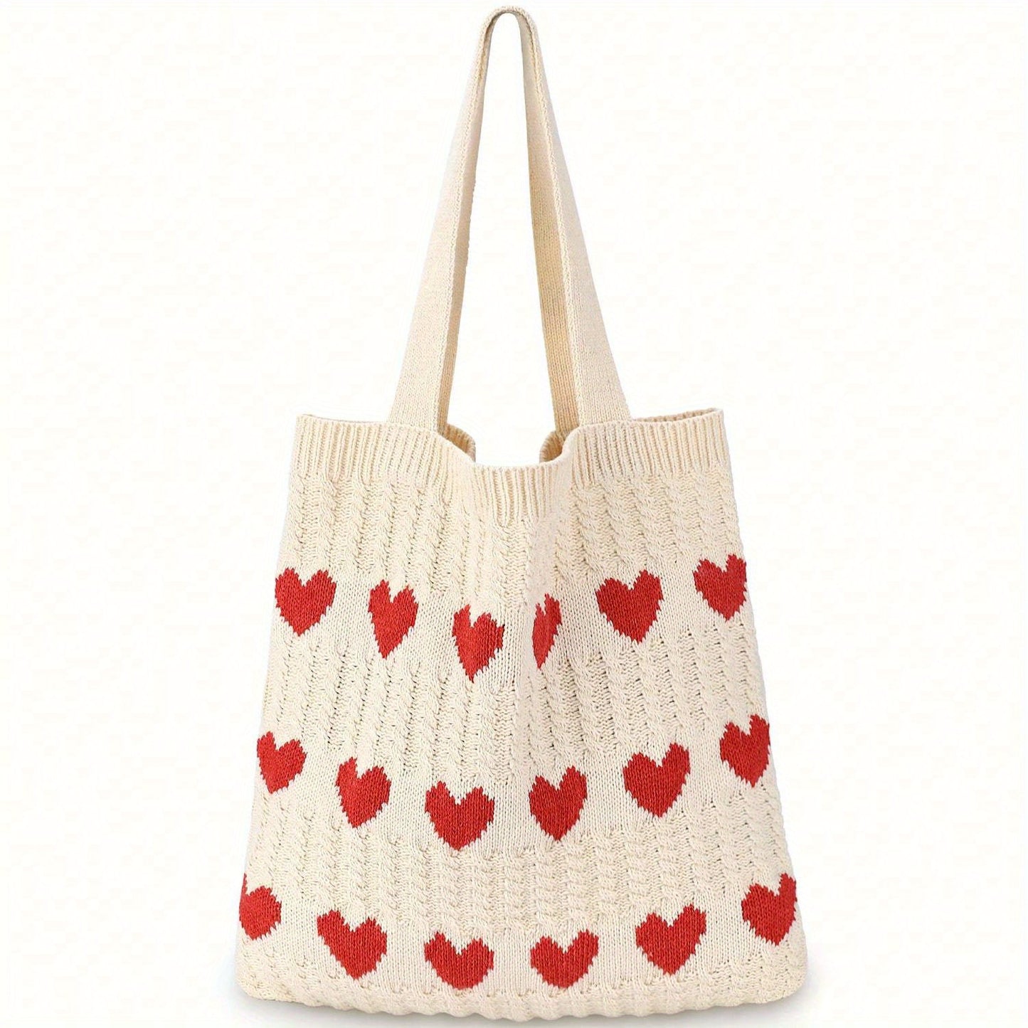 1Pc Crochet Tote Bag For Women, Crochet Mesh Beach Tote Bag Summer Vacation Aesthetic Boho Knit Bag For Women