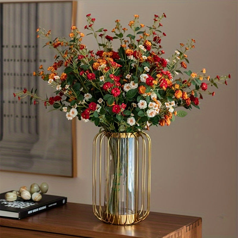 6-Pack Realistic Touch Artificial Roses, Mixed Faux Flowers for Wedding and Engagement Centerpiece, Home Decor, Farmhouse Living Room, Christmas, Thanksgiving, Valentine's Day - Plastic, Tabletop, No Container, Multi-Room Use