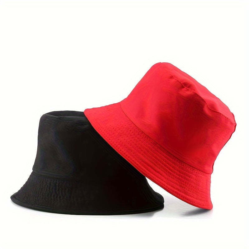 Stylish Unisex Reversible Bucket Hat - Double-Layered Fabric for Maximum Sun Protection, Breathable, Adjustable, and Comfortable - Perfect for Outdoor Activities and Everyday Wear