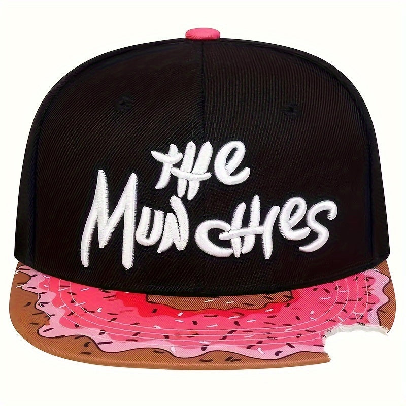 1pc Punk Style Men & Women Adjustable Hip-hop Hat - Water-Resistant PVC Coated, Non-Stretch Polyester Fabric, Knitted, Hand Washable, Casual Sun Baseball Cap, Perfect Gift for Men & Women