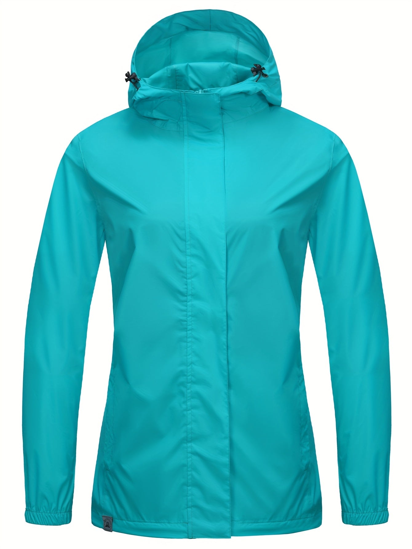 Womens Fashionable Solid Color Hooded Jacket - Insulated, Waterproof & Breathable - Elastic Cuffs Sport Coat for Outdoor Adventures
