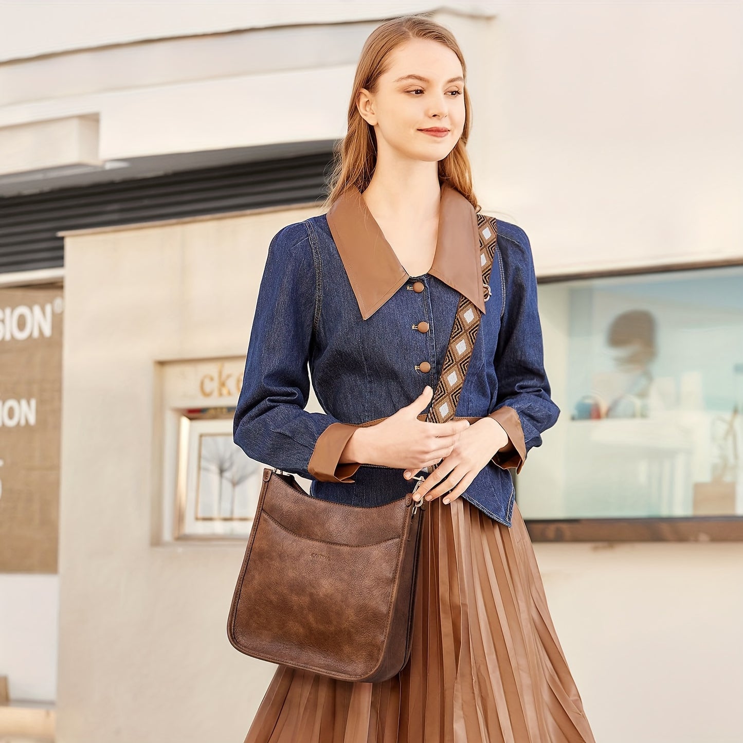 Stylish Shoulder Bag - Adjustable Strap, Spacious Interior, Perfect for Daily Commute and Travel Use, Comfortable and Versatile Women's Fashion Handbag
