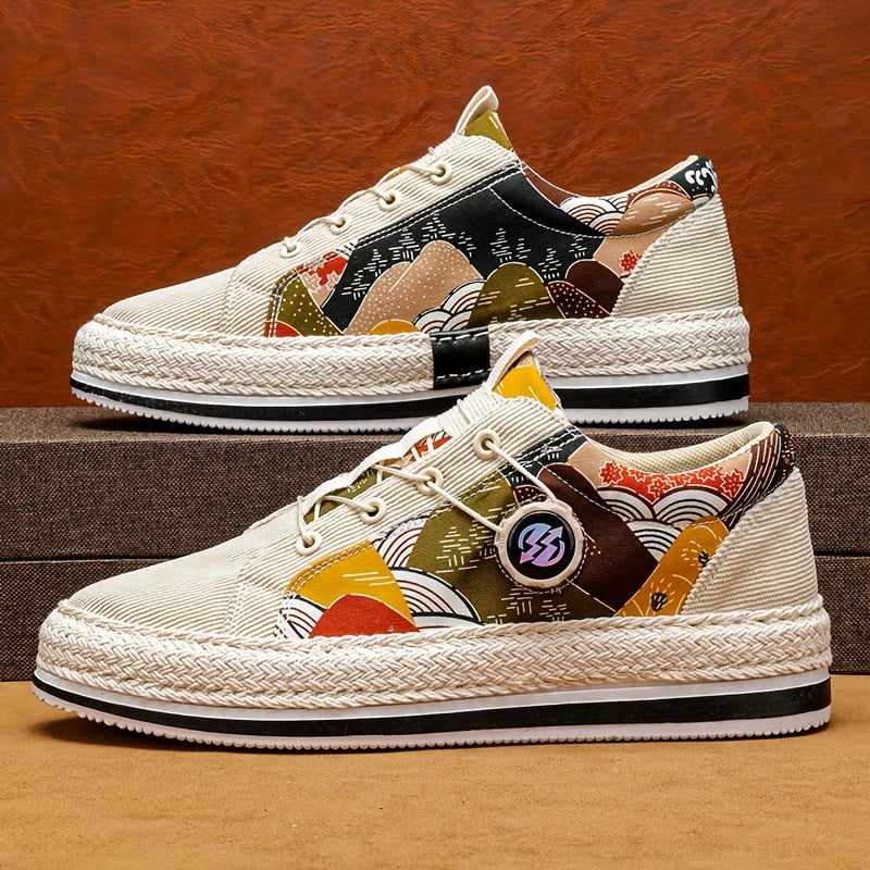 Mens Fashionable Low Top Sneakers - Ventilated & Skate-Inspired - Lightweight, Non-Slip & Comfortable - Perfect for Active Mens Outdoor Adventures