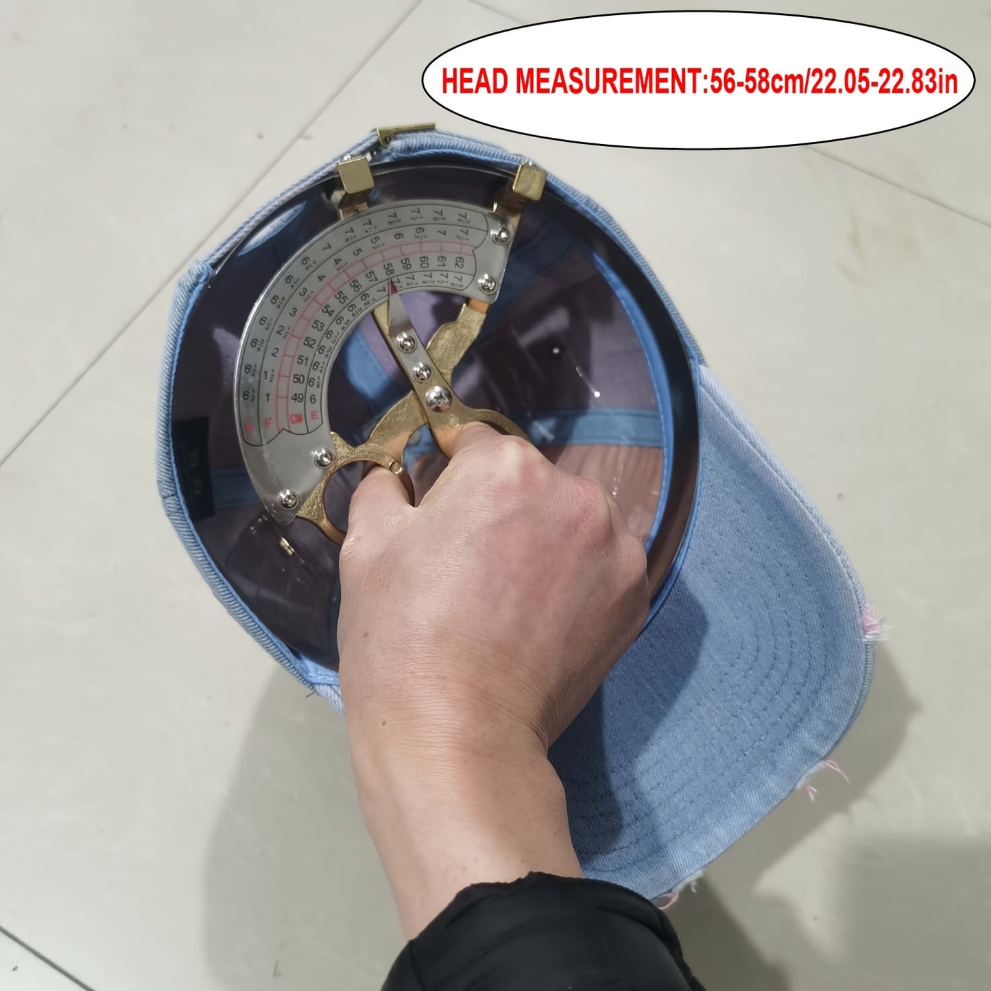 Trendy 1pc Distressed Denim Cap - Rugged Style – Versatile for Casual Wear in Spring to Autumn