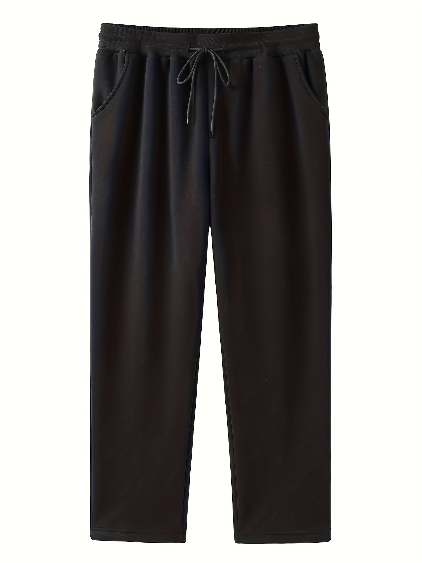 Plus Size Men's Comfortable Sports Casual Pants - Oversized Fashionable Design, Stretchy Fabric, Multiple Pockets, Perfect for Fall and Winter Seasons - Men's Clothing for Everyday Wear