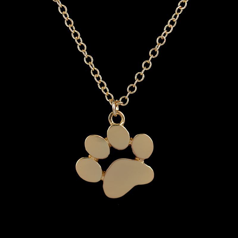 vakkv HOTan and NEWn Popular Cute Animal Cat's Paw Foot Necklace High Quality Copper Chain Alloy Pendant Footprints Necklace Factory Wholesale