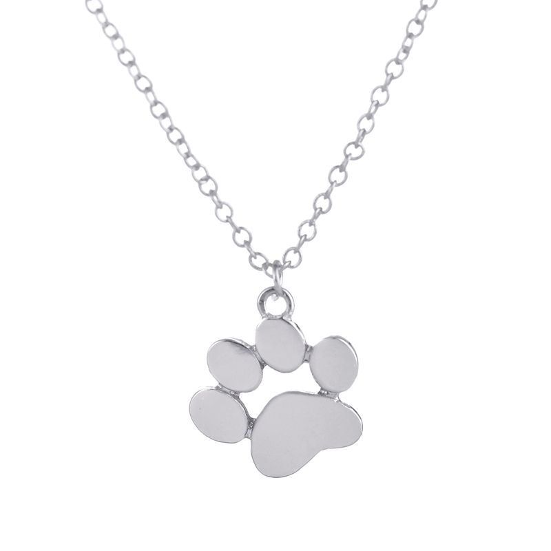 vakkv HOTan and NEWn Popular Cute Animal Cat's Paw Foot Necklace High Quality Copper Chain Alloy Pendant Footprints Necklace Factory Wholesale