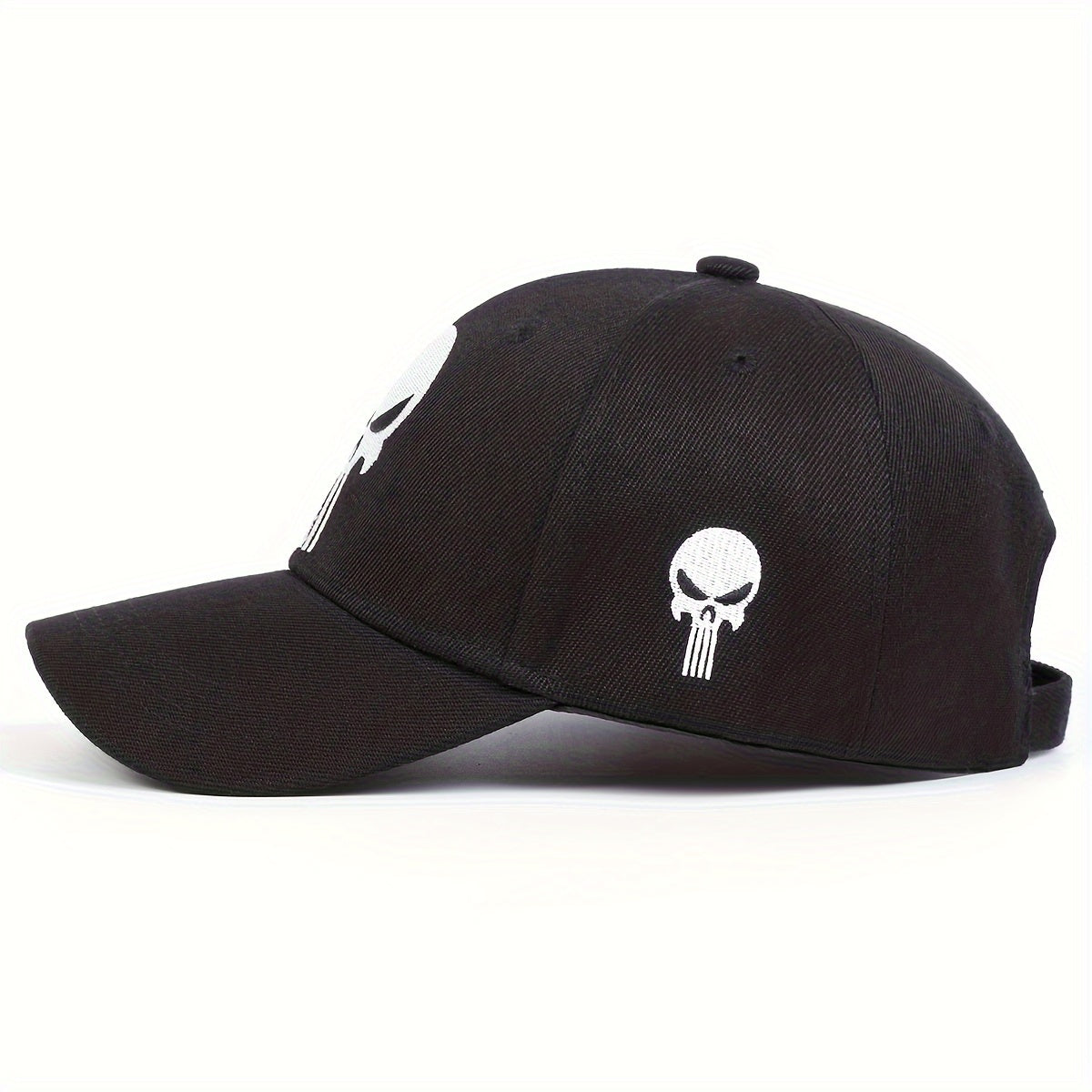 1pc Unisex Cartoon Skull Embroidered Adjustable Breathable Baseball Cap - Ultra Lightweight, Slight Stretch, Polyester Fiber Filled, Casual Style for Outdoor Sports and Daily Wear