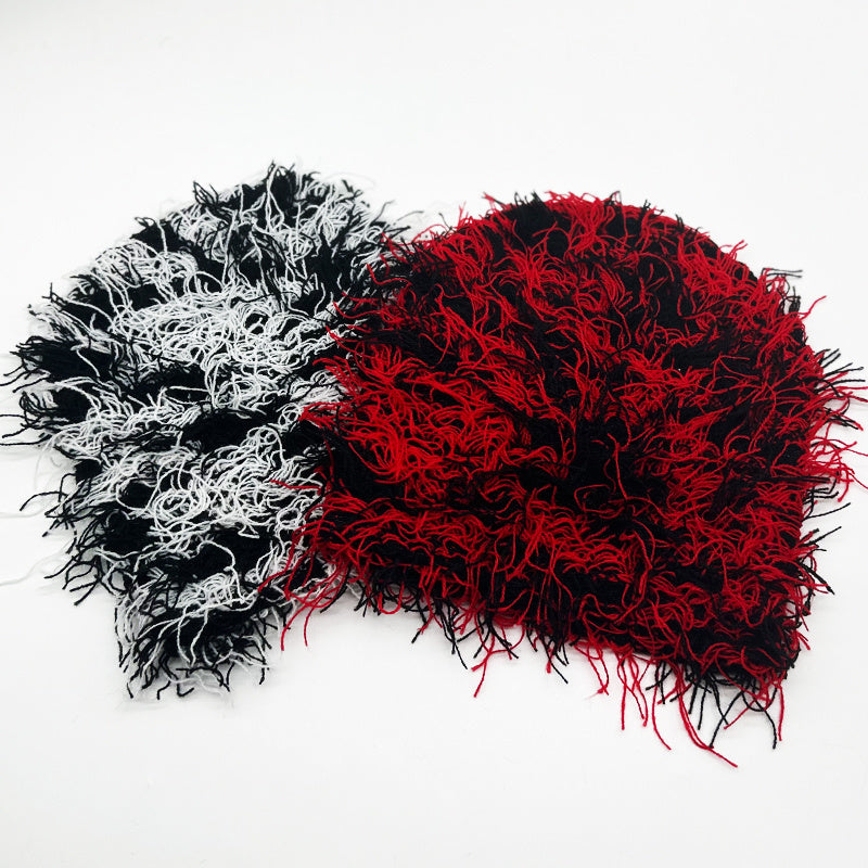 Buy 1 Get 1 Free, total of 2 pcs Stylish Fringed Long Hair Knit Barack Beanies - Soft, One Size Fit All, Unisex Skullies & Beanies for Gift Giving or Personal Use