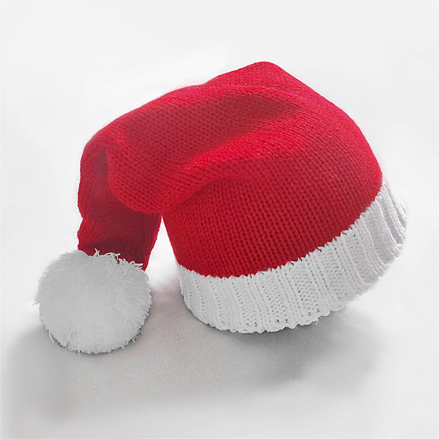 1pc Festive Red Cashmere Santa Claus Hat with Pom-Pom, Christmas Holiday Headwear, No Feathers, Electricity-Free, 7.09x14.17inch & 8.66x15.75inch Options