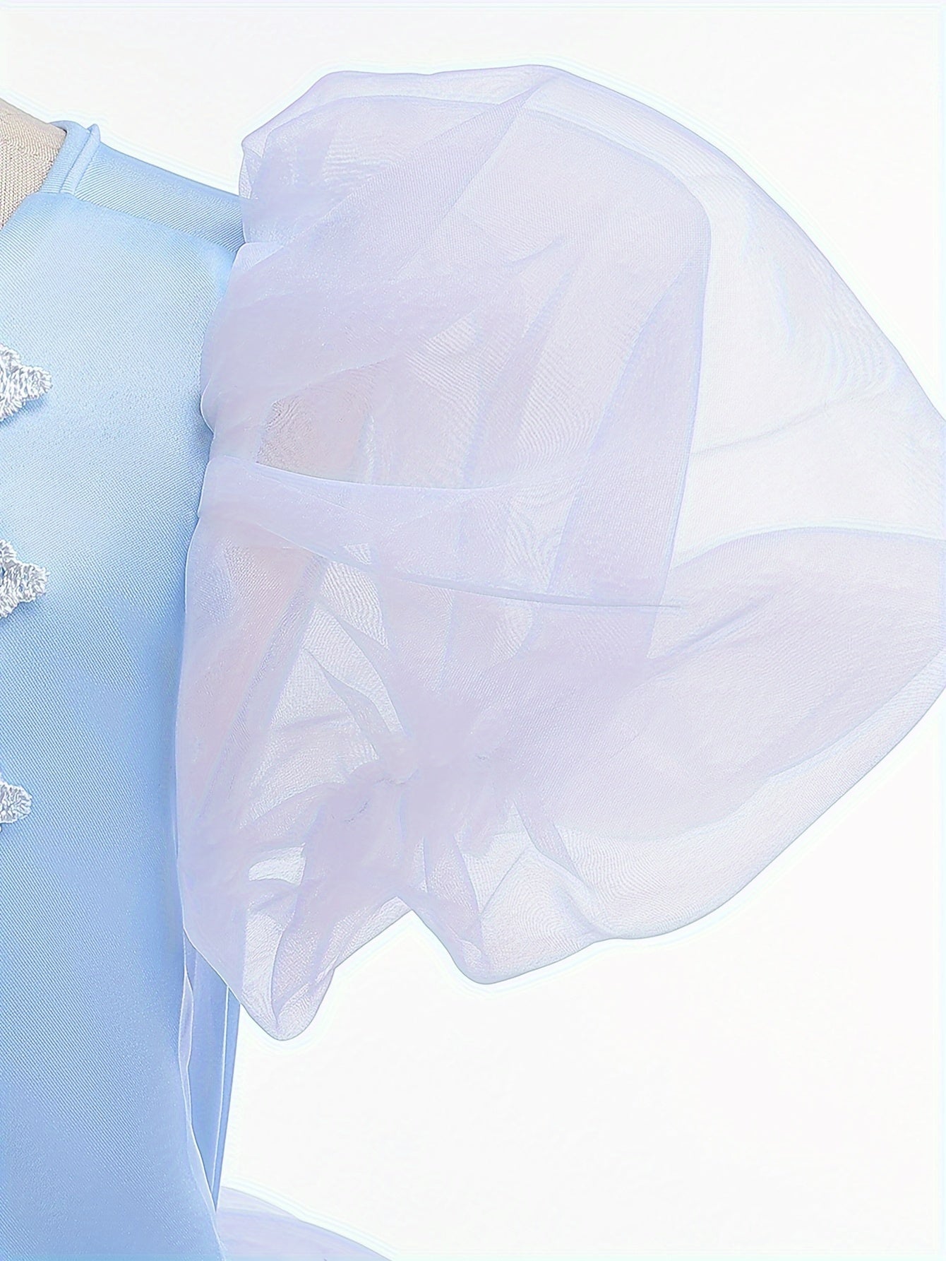 Charming Puff-Sleeve Princess Dress & Party Accessories Set - Perfect Gift for Girls' Birthdays & Performances