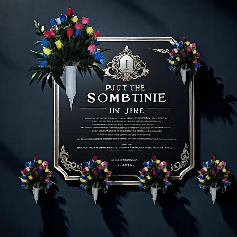 Elegant Artificial Rose Graveyard Flowers - Perfect for Memorials, Funerals & Cemetery Decor