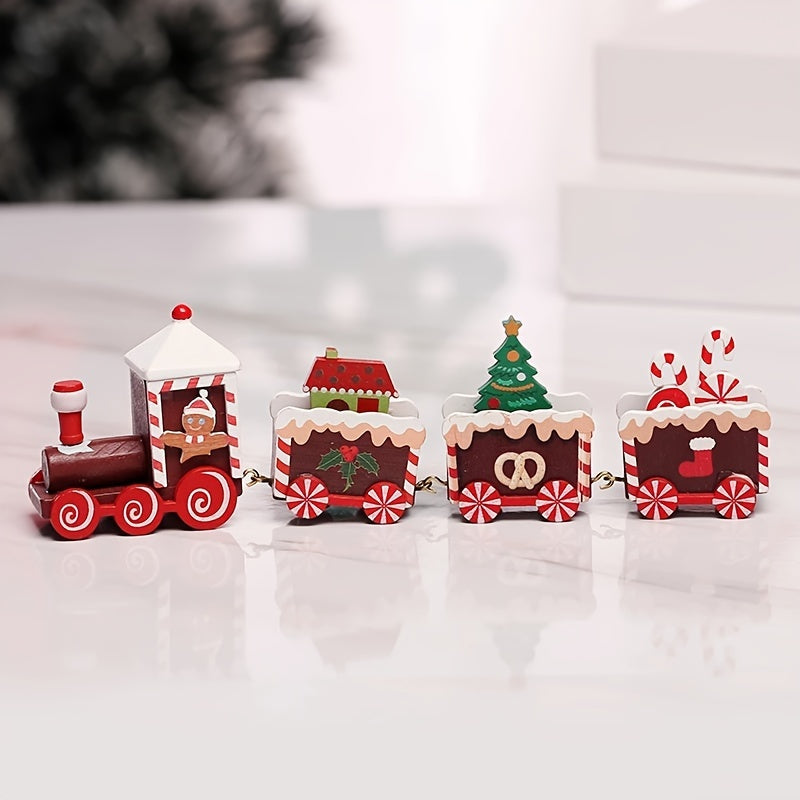 Merry Christmas Wooden Train Ornament - Festive Xmas Tree Decor, Perfect Holiday Gift & Home Accent Holiday Decorations, Christmas Decor