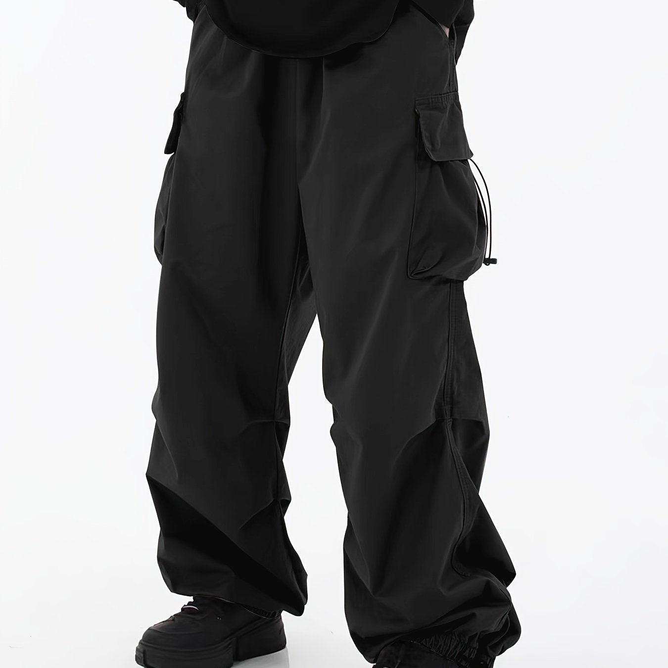 Men's Chic Y2k Loose Fit Cargo Pants - Flap Pocket, Comfortable, Relaxed Style, Streetwear-Inspired, Versatile, and Practical - Perfect for Casual Daily Wear