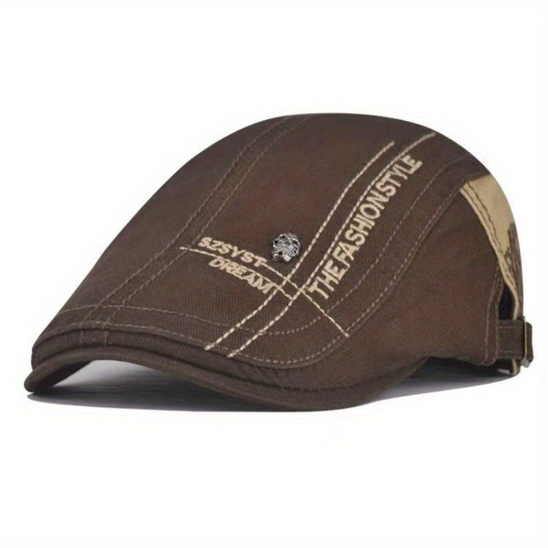 1pc Premium Mens Flat Cap - Classic Cabbie Style, Gatsby Inspired - Versatile & Durable - Perfect Gift Idea for Him