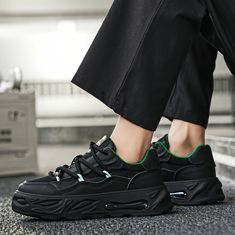 Trendy Chunky Sneakers - Breathable Mesh, Lace-Up, Height-Boosting Platform Shoes for Men & Women