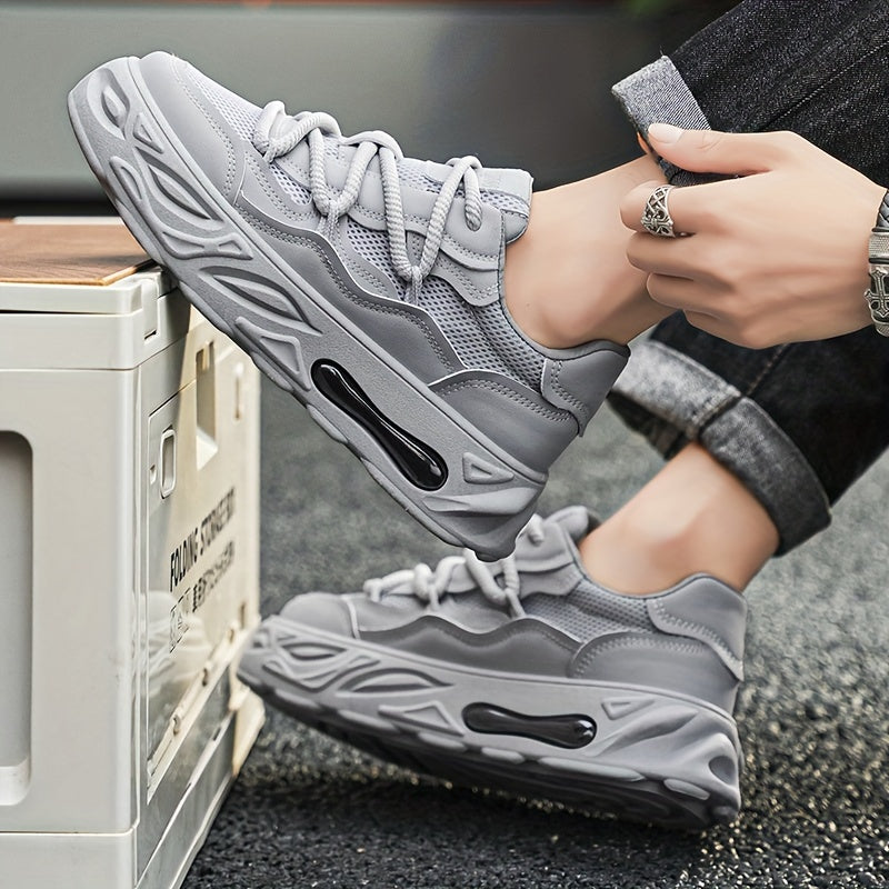 Trendy Chunky Sneakers - Breathable Mesh, Lace-Up, Height-Boosting Platform Shoes for Men & Women