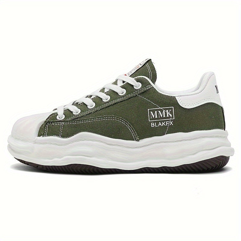 Sleek Low-Top Sneakers: Casual, Minimalist, and Trendy Design with Pure Color, Suitable for Men, Ideal for Casual Wear, Training, and Parties. Features Fabric Upper, Rubber Outsole, and PU Insole.