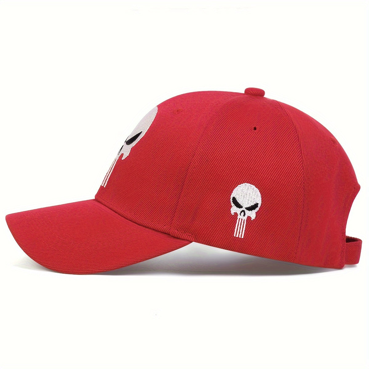 1pc Unisex Cartoon Skull Embroidered Adjustable Breathable Baseball Cap - Ultra Lightweight, Slight Stretch, Polyester Fiber Filled, Casual Style for Outdoor Sports and Daily Wear