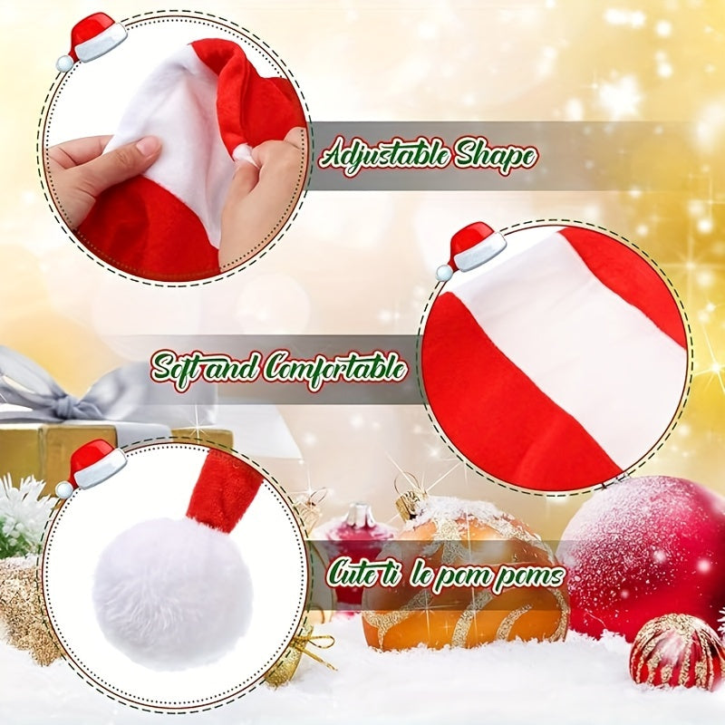 1 Extra Long Fun Party Christmas Hat for Men and Women, DIY Various Shapes, Cute Santa Claus, Ideal Gift