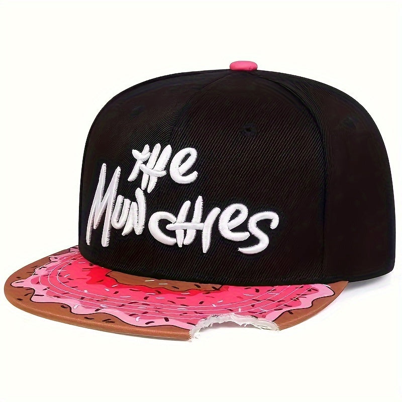 1pc Punk Style Men & Women Adjustable Hip-hop Hat - Water-Resistant PVC Coated, Non-Stretch Polyester Fabric, Knitted, Hand Washable, Casual Sun Baseball Cap, Perfect Gift for Men & Women