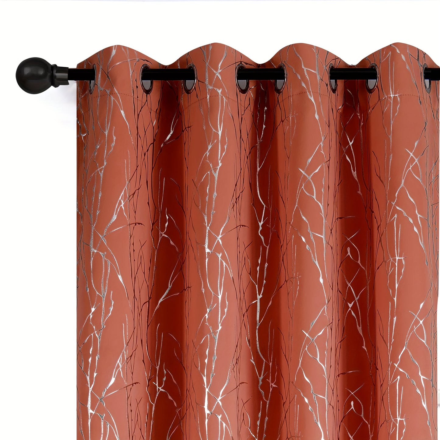 1pc, Blackout Curtain Grommet Top Curtain For Living Room Office Home Decor, 12 Colors Available, 52*84in