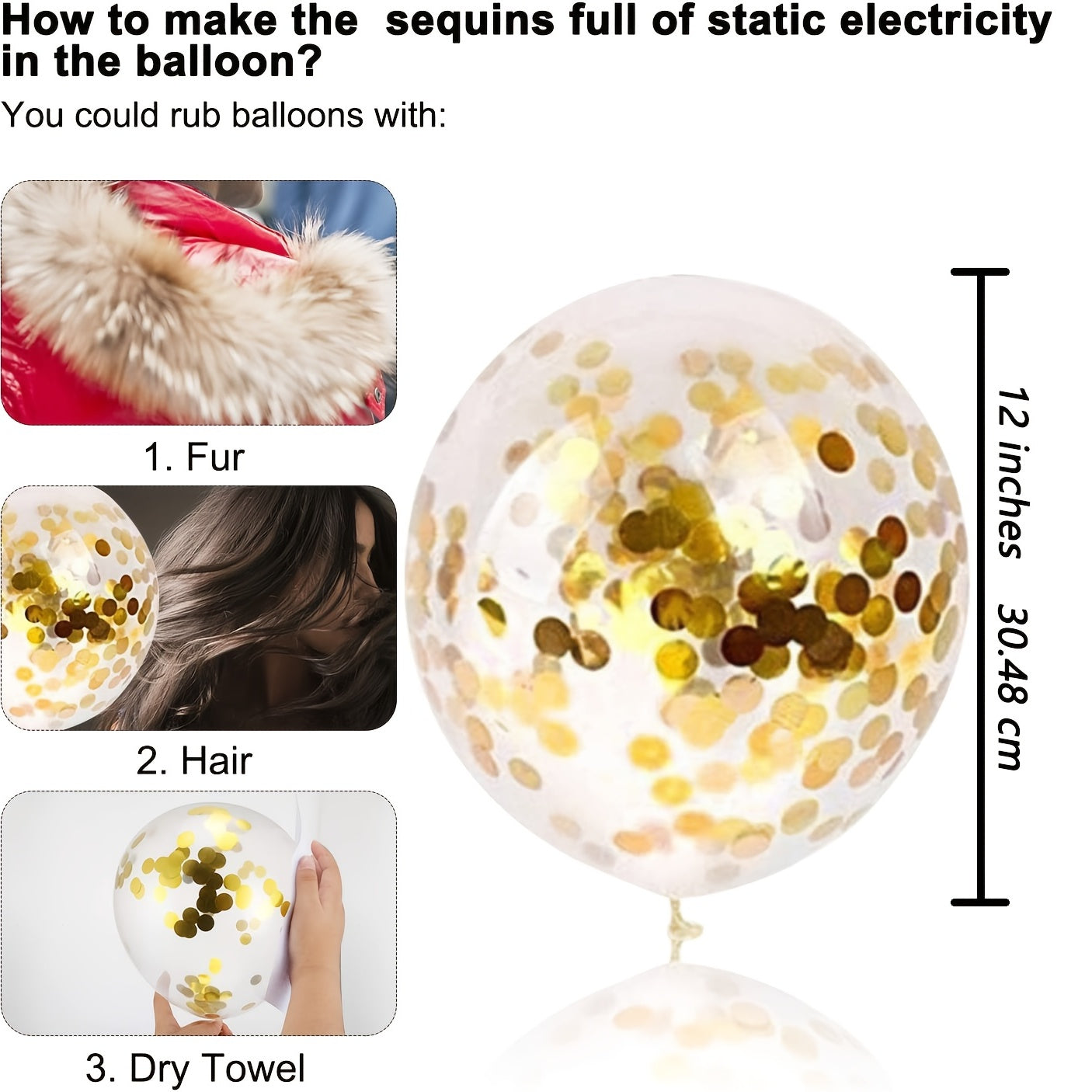 12pcs/30pcs Golden Confetti 12-Inch Latex Balloons for Perfect Party Decorations - Graduation, Weddings, Birthdays