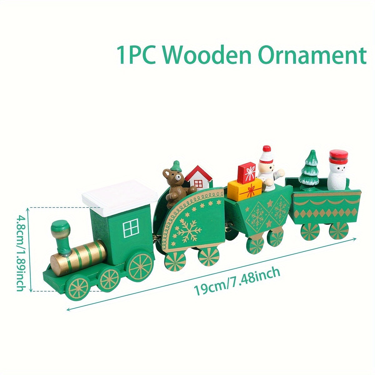 Merry Christmas Wooden Train Ornament - Festive Xmas Tree Decor, Perfect Holiday Gift & Home Accent Holiday Decorations, Christmas Decor