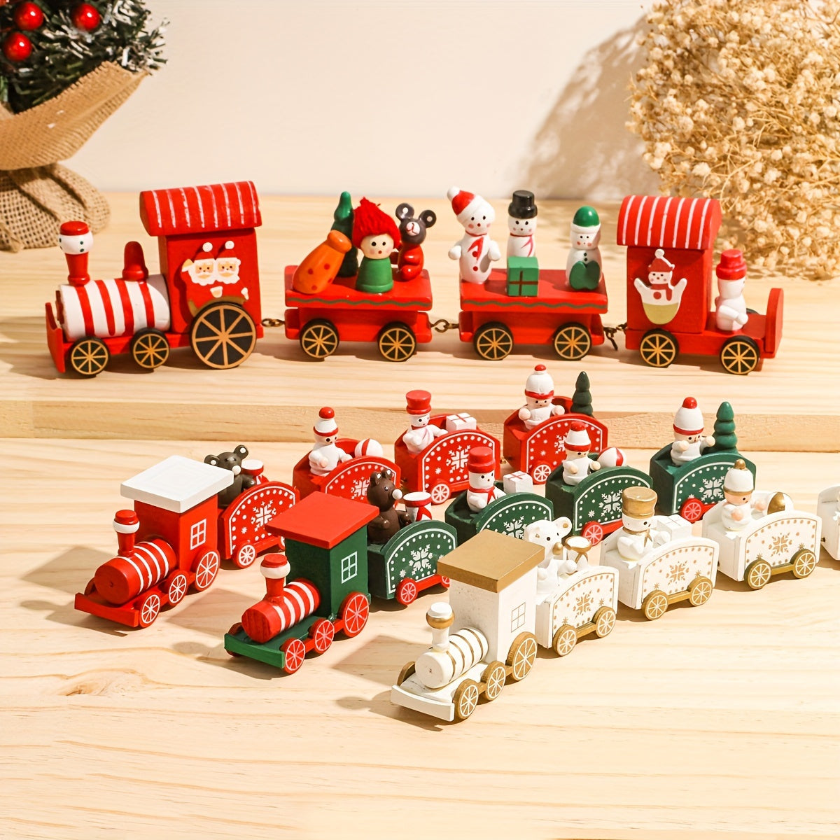 Merry Christmas Wooden Train Ornament - Festive Xmas Tree Decor, Perfect Holiday Gift & Home Accent Holiday Decorations, Christmas Decor