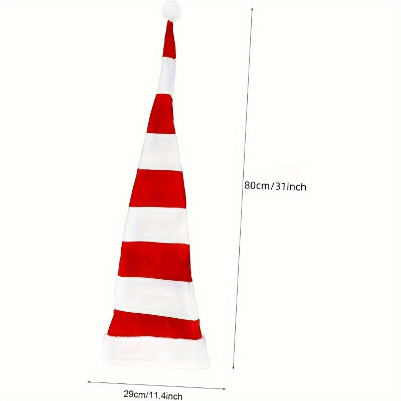 1 Extra Long Fun Party Christmas Hat for Men and Women, DIY Various Shapes, Cute Santa Claus, Ideal Gift
