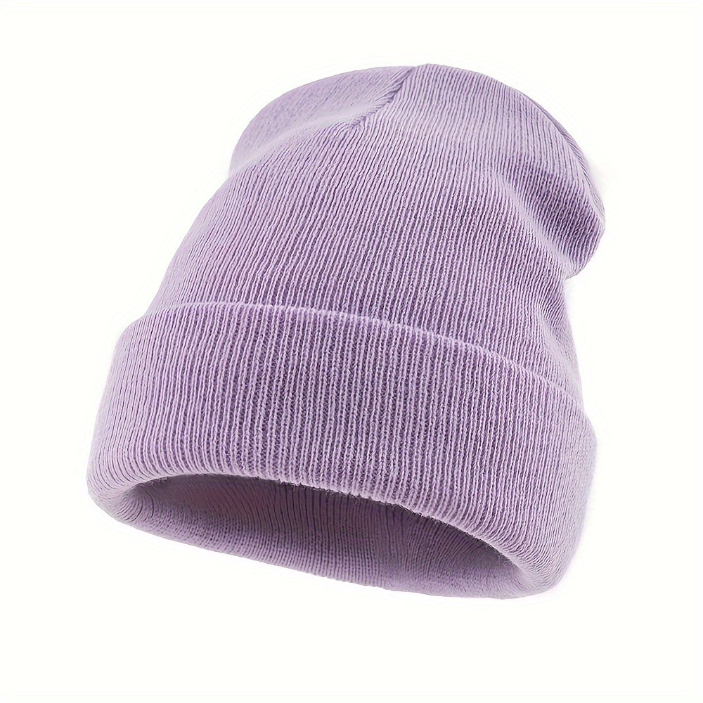 1pc Men's Warm and Cozy Solid Color Large Knitted Beanie - Skullies & Beanies with Elastic Fit for Outdoor Activities - Ideal Gift Choice for Winter
