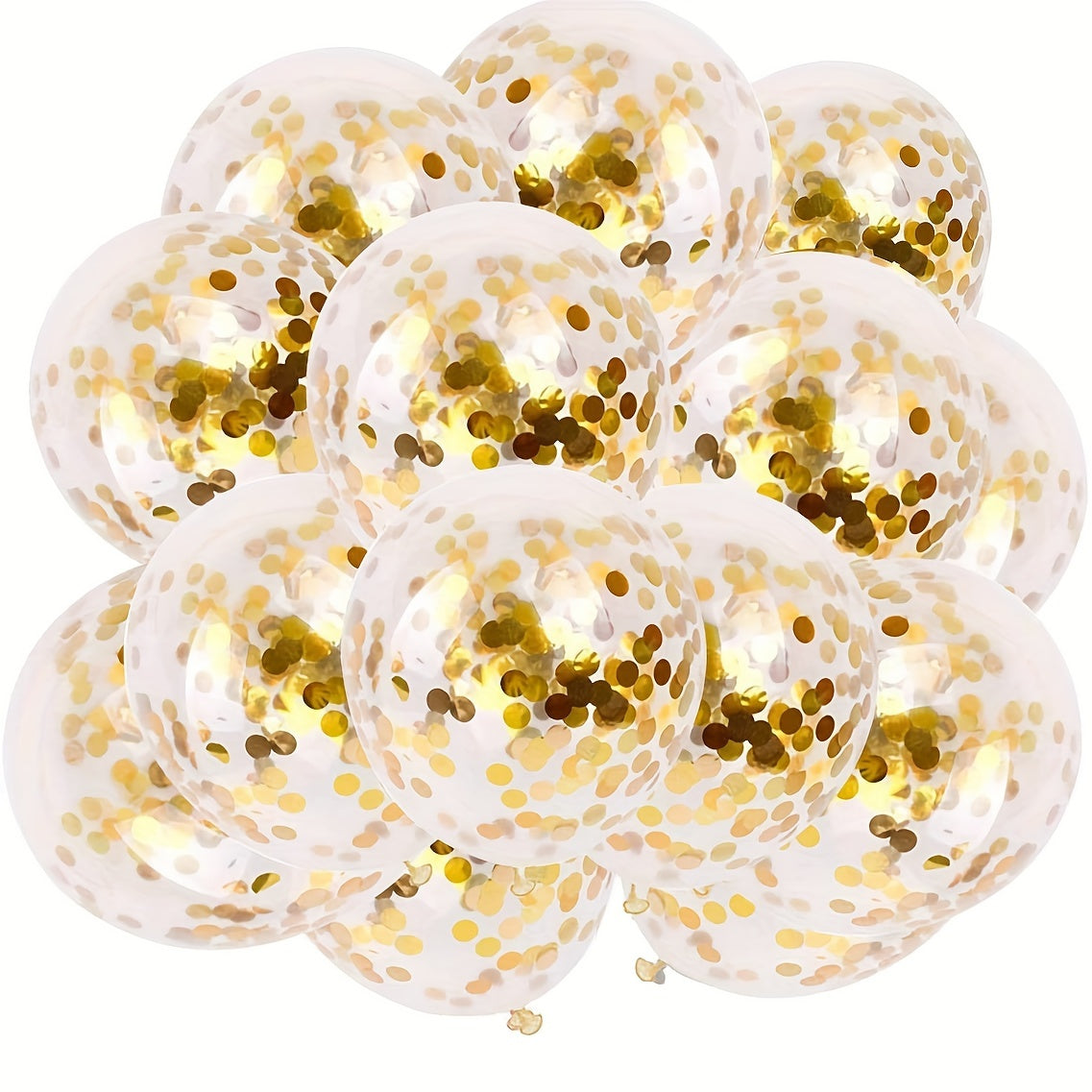 12pcs/30pcs Golden Confetti 12-Inch Latex Balloons for Perfect Party Decorations - Graduation, Weddings, Birthdays