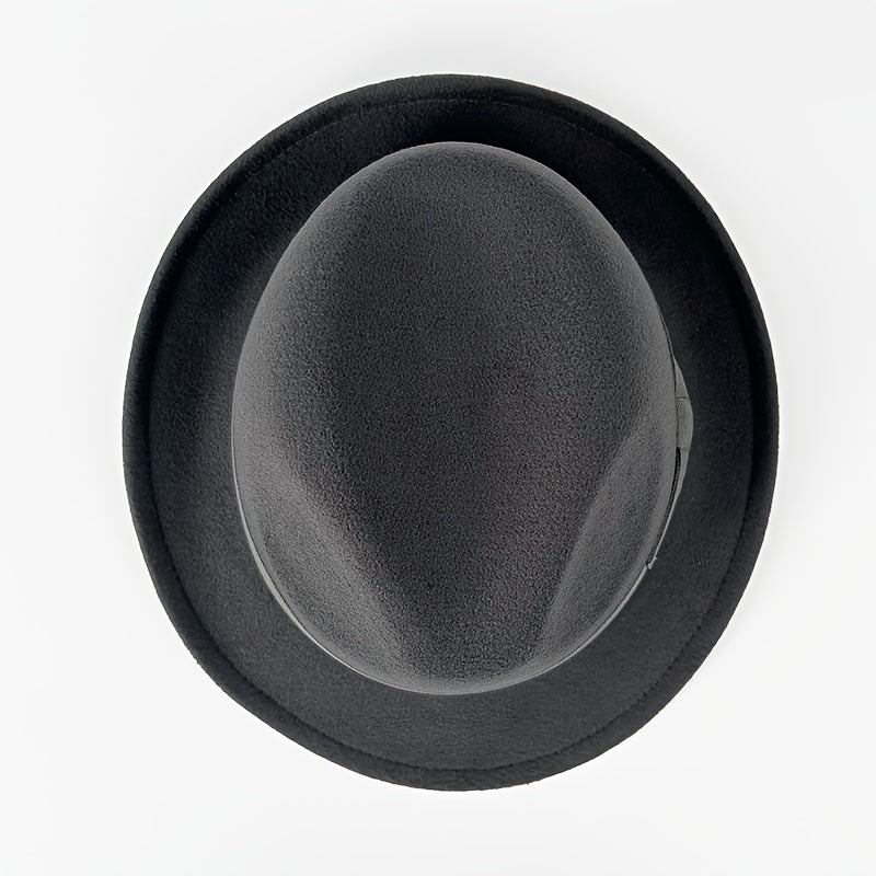 1pc Stylish Mens Short Brim Fedora Hat - Fashionable & Versatile - Ideal Gift Choice for Special Ones