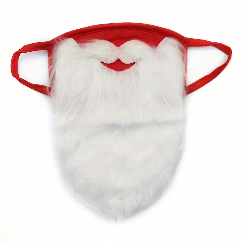 1pc Santa Claus Hat, Red Mask And White Eyebrow, Christmas Decorations For Holiday Parties, Ideal choice for Gifts for stocking stuffers