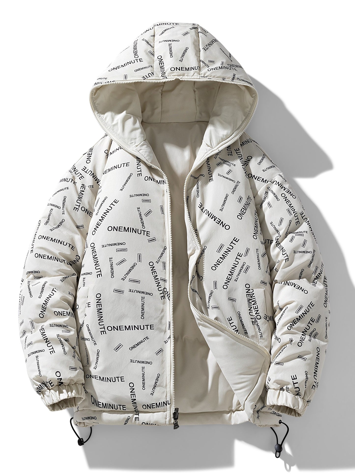 Men's Casual Reversible Padded Jacket, Warm Thick Coat For Fall Winter
