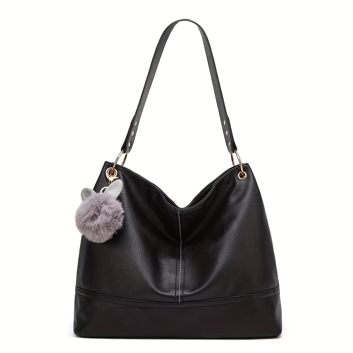 Vintage Color Contrast Hobo Bag, Retro Large Capacity Tote Bag, Women'S All-Match Shoulder Bag & Purse