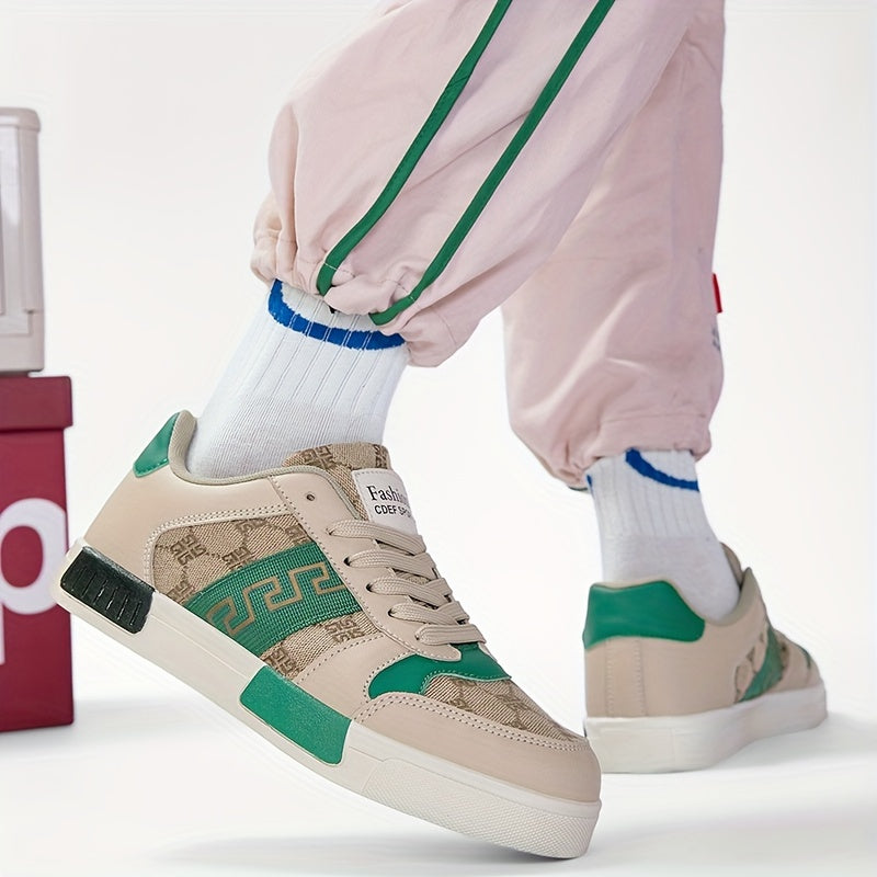 Men's Retro-Inspired Fashion Sneakers - Lightweight, Versatile Sneakers for All Seasons, Lace-Up, Rubber Sole