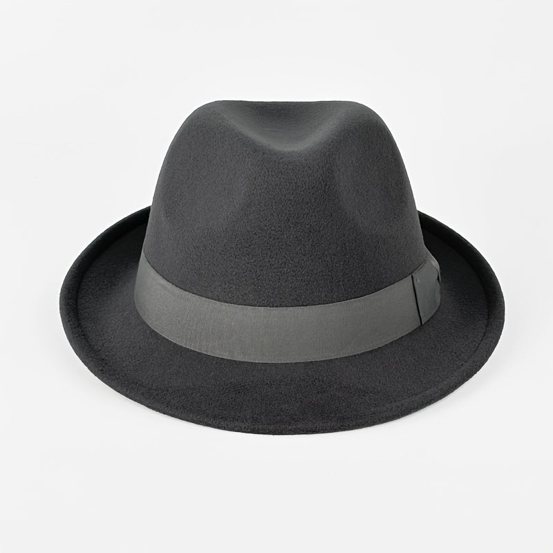 1pc Stylish Mens Short Brim Fedora Hat - Fashionable & Versatile - Ideal Gift Choice for Special Ones