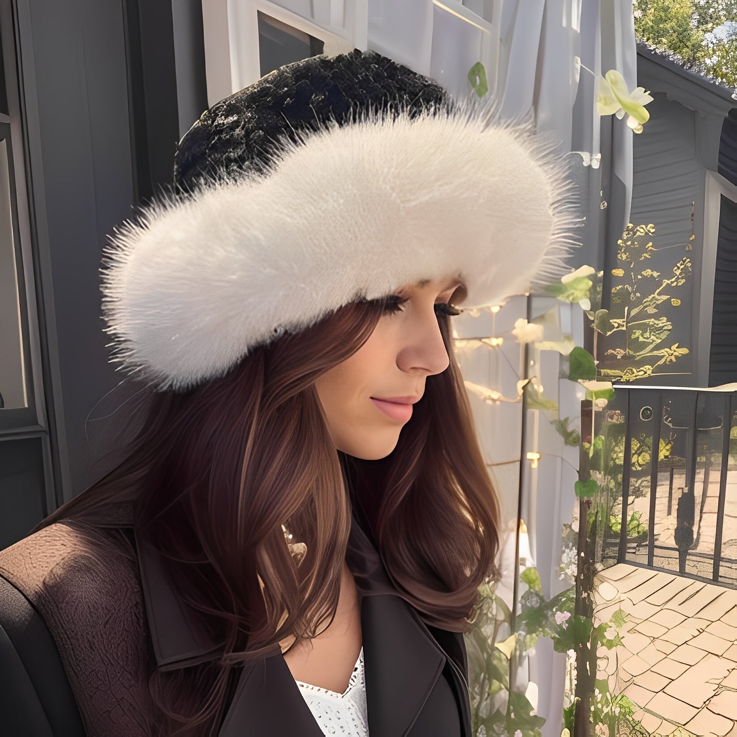 1pc Ultra-Warm Furry Fisherman Hat with Luxurious Plush Lining - Windproof, Soft & Comfortable - Adorable Buckle Design - Perfect Winter Accessory & Christmas Gift